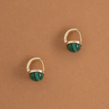 MALACHITE JELLY STUD EARRINGS [FW24-D]