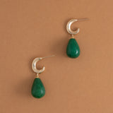 GREEN C-HOOK EARRINGS [FW24-D]