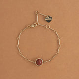 BROWN COIN STONE BRACELET [FW24-D]