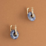 SODALITE DISC EARRINGS [FW24-D]