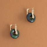 GREEN DISC EARRINGS [FW24-D]