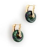 GREEN DISC EARRINGS [FW24-D]