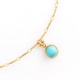 ROUND TURQUOISE PENDANT NECKLACE [FW24-D]