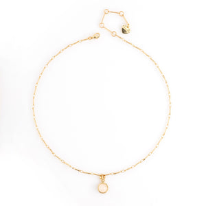 ROUND BLUSH PENDANT NECKLACE [FW24-D]