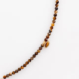 TIGER EYE BEADED CHAIN NECKLACE [FW24-D]