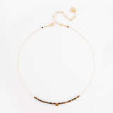 TIGER EYE BEADED CHAIN NECKLACE [FW24-D]