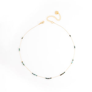 UNAKITE MIX BEAD DAINTY NECKLACE [FW24-D]