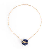 SODALITE DISC PENDANT NECKLACE [FW24-D]