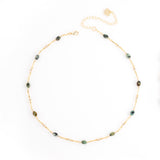 AMAZONITE GOLD DAINTY NECKLACE [FW24-D]