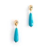 BLUE ELONGATED STONE DROP EARRINGS [FW24-D]