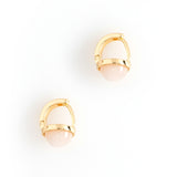 ROSE QUARTZ JELLY STUD EARRINGS [FW24-D]