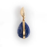 SODALITE OVAIL STONE EARRINGS [FW24-D]