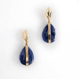 SODALITE OVAIL STONE EARRINGS [FW24-D]