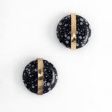 BLACK AGATE STONE EARRINGS [FW24-D]