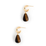 TIGER EYE C-HOOK EARRINGS [FW24-D]