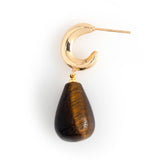 TIGER EYE C-HOOK EARRINGS [FW24-D]