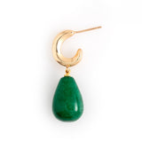 GREEN C-HOOK EARRINGS [FW24-D]