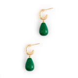 GREEN C-HOOK EARRINGS [FW24-D]