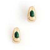 MALACHITE HUGGIE EARRINGS [FW24-D]