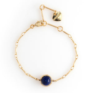 LAPIS COIN STONE BRACELET [FW24-D]