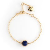 LAPIS COIN STONE BRACELET [FW24-D]