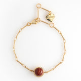 BROWN COIN STONE BRACELET [FW24-D]