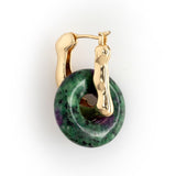 GREEN DISC EARRINGS [FW24-D]