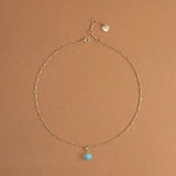 ROUND TURQUOISE PENDANT NECKLACE [FW24-D]