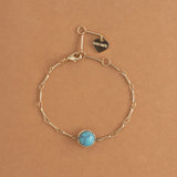 TURQUOISE COIN STONE BRACELET [FW24-D]