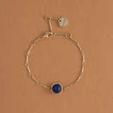 LAPIS COIN STONE BRACELET [FW24-D]