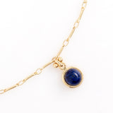 ROUND LAPIS PENDANT NECKLACE [FW24-D]