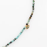 UNAKITE BEADED GOLD CHAIN NECKLACE [FW24-D]