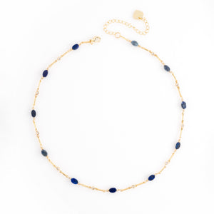 LAPIS LAZULI GOLD DAINTY NECKLACE [FW24-D]