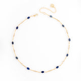 LAPIS LAZULI GOLD DAINTY NECKLACE [FW24-D]