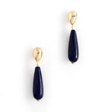 LAPIS ELONGATED STONE DROP EARRINGS [FW24-D]