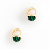 MALACHITE JELLY STUD EARRINGS [FW24-D]