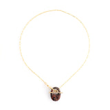 BROWN AGATE PENDANT NECKLACE [FW24-D]