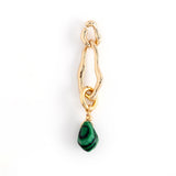 MALACHITE GOLD CHAIN EARRINGS [FW24-D]