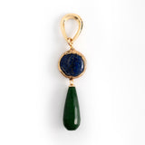 BLUE GREEN STOEN DROP EARRINGS [FW24-D]