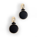 BLACK COIN DROP EARRINGS [FW24]