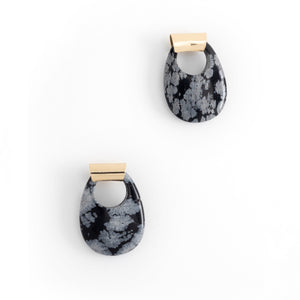 DALMATIAN AGATE GEOMETRICAL EARRINGS [FW24]