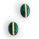 MALACHITE GOLD BEAN EARRINGS [FW24]