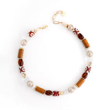 WHITE BROWN STONE BRACELET [FW24]