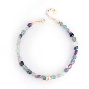 TEAL AMAZONITE BEADED NECKALCE [FW24]
