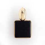 BLACK SQUARE DROP EARRINGS [FW24]