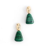 MALACHITE CONE DROP EARRINGS [FW24]