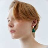 MALACHITE CONE DROP EARRINGS [FW24]