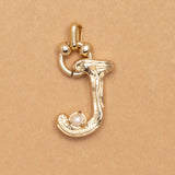 CRARM ALPHABET AND PEARL "J"(SMALL SIZE)