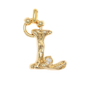 CHARM ALPHABET AND PEARL "L"(SMALL SIZE)