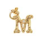 CRARM ALPHABET AND PEARL "M"(SMALL SIZE)